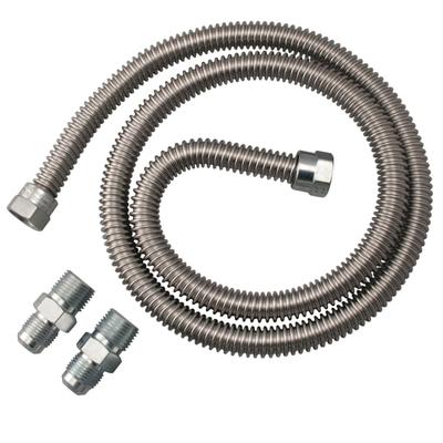 Dormont 20 Series Supr-Safe 48" Gas Dryer And Water Heater Flex-Line, Silver, 20-3132-48B