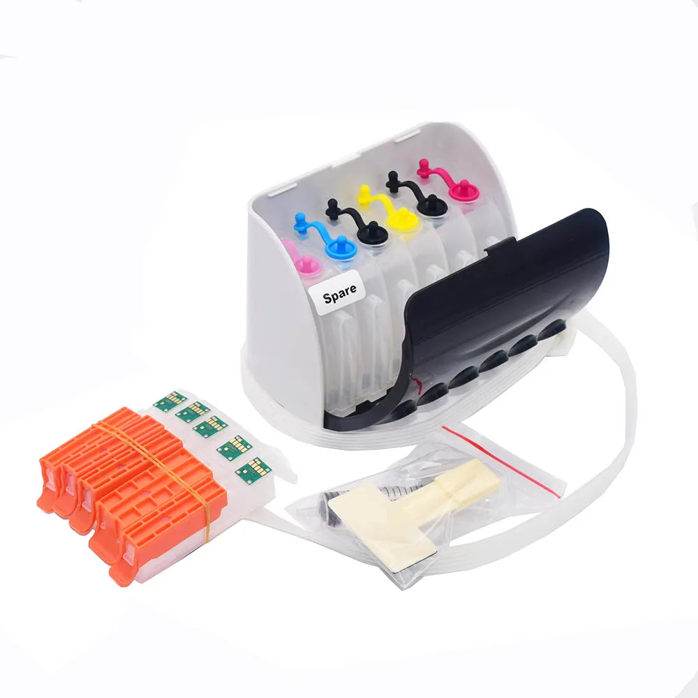 5 Farben PGI-580 CLI-581 Ciss System mit Chip für Canon PIXMA TR7550 TR8550 TS6150 TS6151 Drucker Image