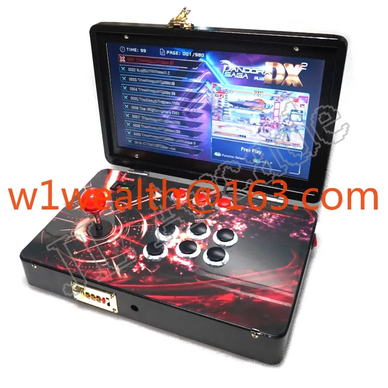 DX Box 720P HD 14 Zoll 3D Tragbare Arcade-Konsole Klappsole 26800 1 Münzschieber Moonlight Mini Arcade 14 Zoll 3D Image