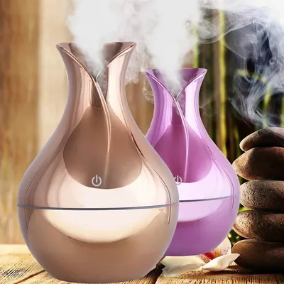 USB Air Humidifier Electric Aroma Essential Oil Diffuser Wood Grain Ultrasonic Cool Mist Maker 7