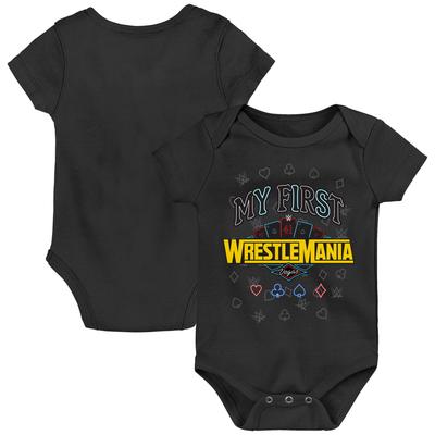 Schwarzer WrestleMania 41 My First WrestleMania Bodysuit für Neugeborene Image
