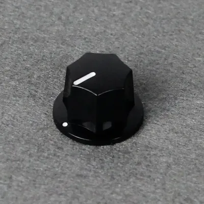 FLEOR 50pcs Vintage Style Black Skirted Bass Knobs Guitar Amp Control Knobs Caps Plastic Big Size