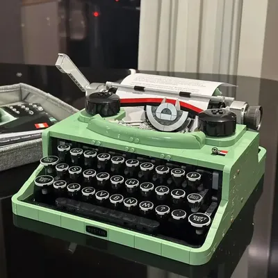 Ideas Typewriter Building Blocks Set for Adults Collectible Retro Display Model Toys Unique