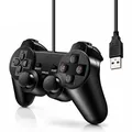 Controller di gioco per PC cablato USB Gamepad per WinXP/Win7/Win8/Win10 Joypad per PC Windows Computer portatile Joystick di gioco nero