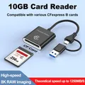 Lettore di schede CFexpress tipo B da 10 Gbps USB3.2 Gen2 Lettore di schede USB-C CFe per Android Windows XP/Vista/7/8/8.1/10/11 Mac OS