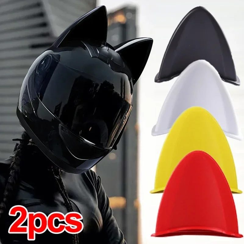 Mignon 3D oreilles de chat casque décoration universelle moto voiture électrique casque style autocollants cyclisme casque décor accessoires
