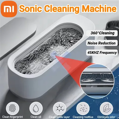 Xiaomi Machine de nettoyage à ultrasons nettoyeur de lunettes bijoux ménagers brosse à dents couvercle de dent Machine de nettoyage de bijoux