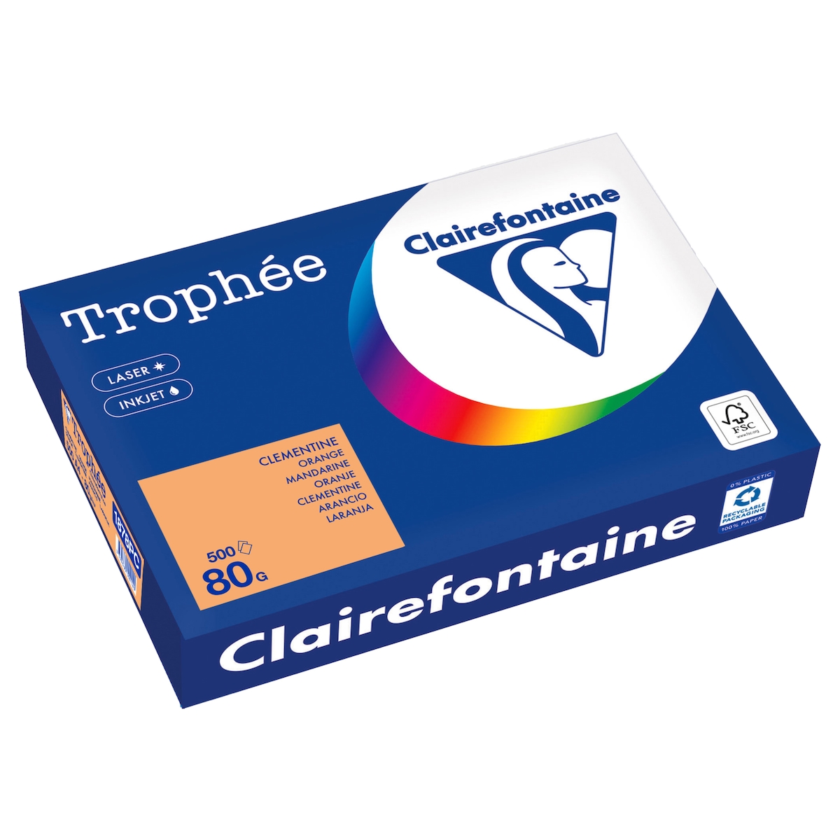 Clairefontaine Kopierpapier 1878PC A4 80g clementine 500 Blatt Image