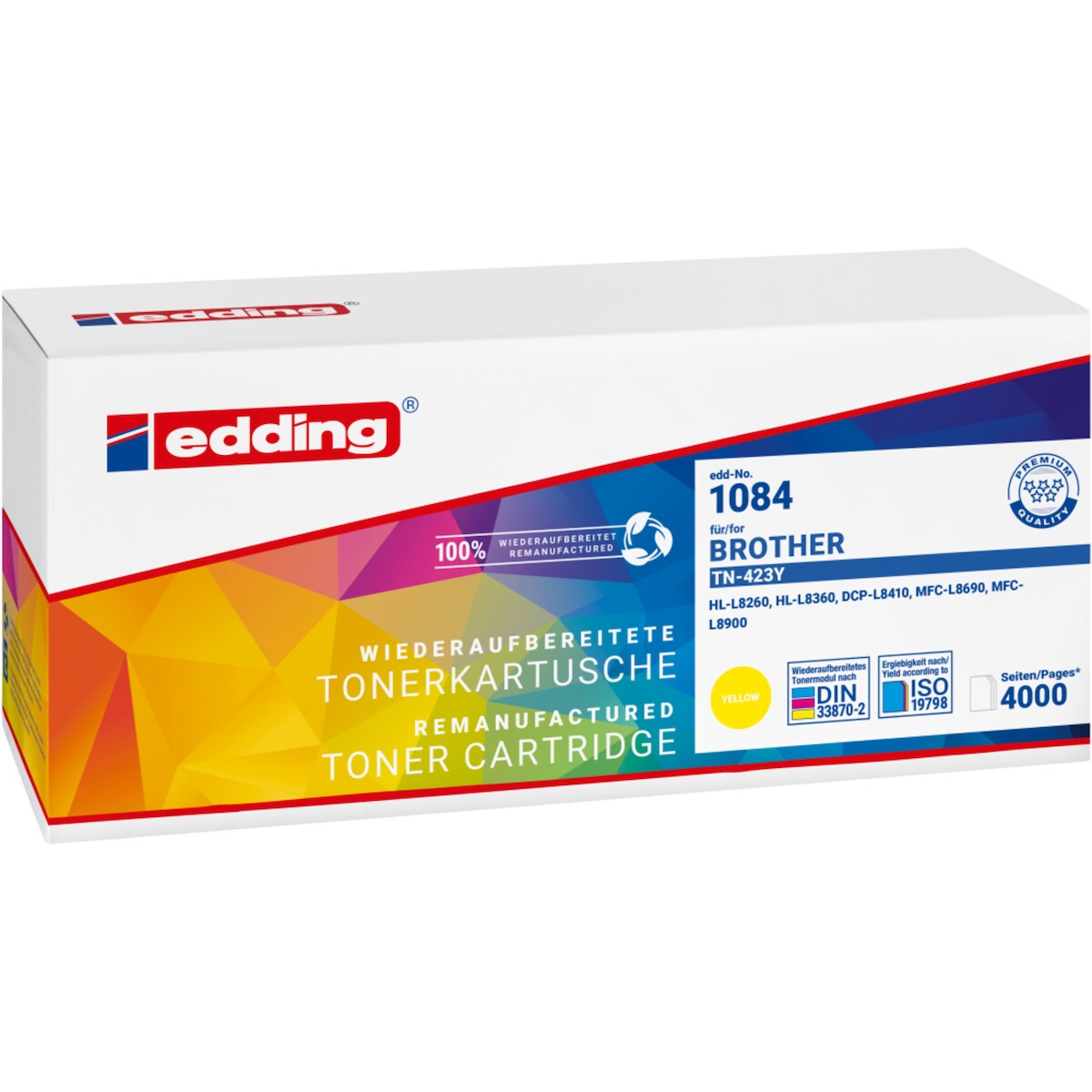 edding Toner 18-1084 wie Brother TN-423Y gelb Image