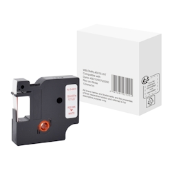 Schriftband wie Dymo S0720550 12mmx7m rot auf weiß Image