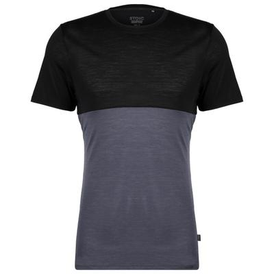 Stoic - MerinoChill MMXX. Göteborg Colorblock Tee - Merinoshirt Gr M schwarz/blau Image