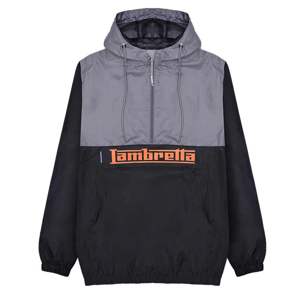 Lambretta Mens Scooter Overhead Jacket (black/grey) - Size X-large | Lambretta Sale | Discount Designer Brands