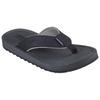 Zehentrenner SKECHERS "TANTRIC-COPANO", Herren, Gr. 40, schwarz, Lederimitat, casual, Schuhe, Sommerschuh, Schlappen, Poolslides, Badeschuh, mit Luxe Foam