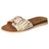 Pantolette MUSTANG SHOES, Damen, Gr. 42, beige pastellfarben, Synthetik, Flechtoptik, modisch, Schuhe, Flats, Sommerschuh, Sandale in Flechtoptik
