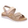 Riemchensandale ROHDE "BAVIERA", Damen, Gr. 42, beige (hellbeige), Lederimitat, klassisch, Schuhe, Sommerschuh, Klettschuh, Keilabsatz, Sandale mit Softfußbett