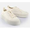 Sneaker BUFFALO "MADISON", Damen, Gr. 38, beige (creme), Textil, sportlich, Schuhe, Freizeitsneaker, Halbschuh, Schnürschuh mit Memory Foam Fußbett