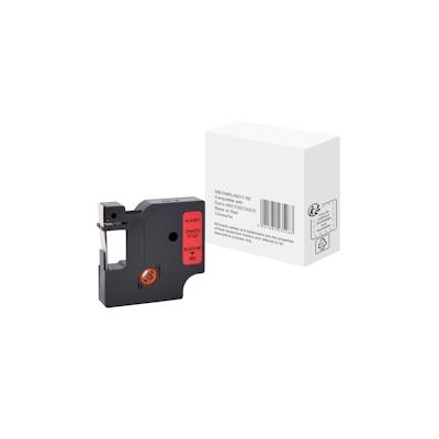 D1 S0720570 / 45017 Kompatibles Dymo Beschriftungsband Selbstklebend Schwarz auf Rot 12 mm x 7m Image