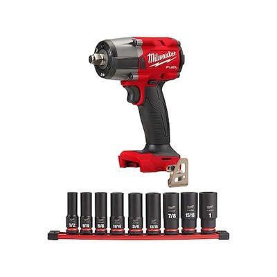 MILWAUKEE TOOL 2962-20, 49-66-7022 M18 FUEL 1/2" Mid-Torque Impact Wrench + 9PC