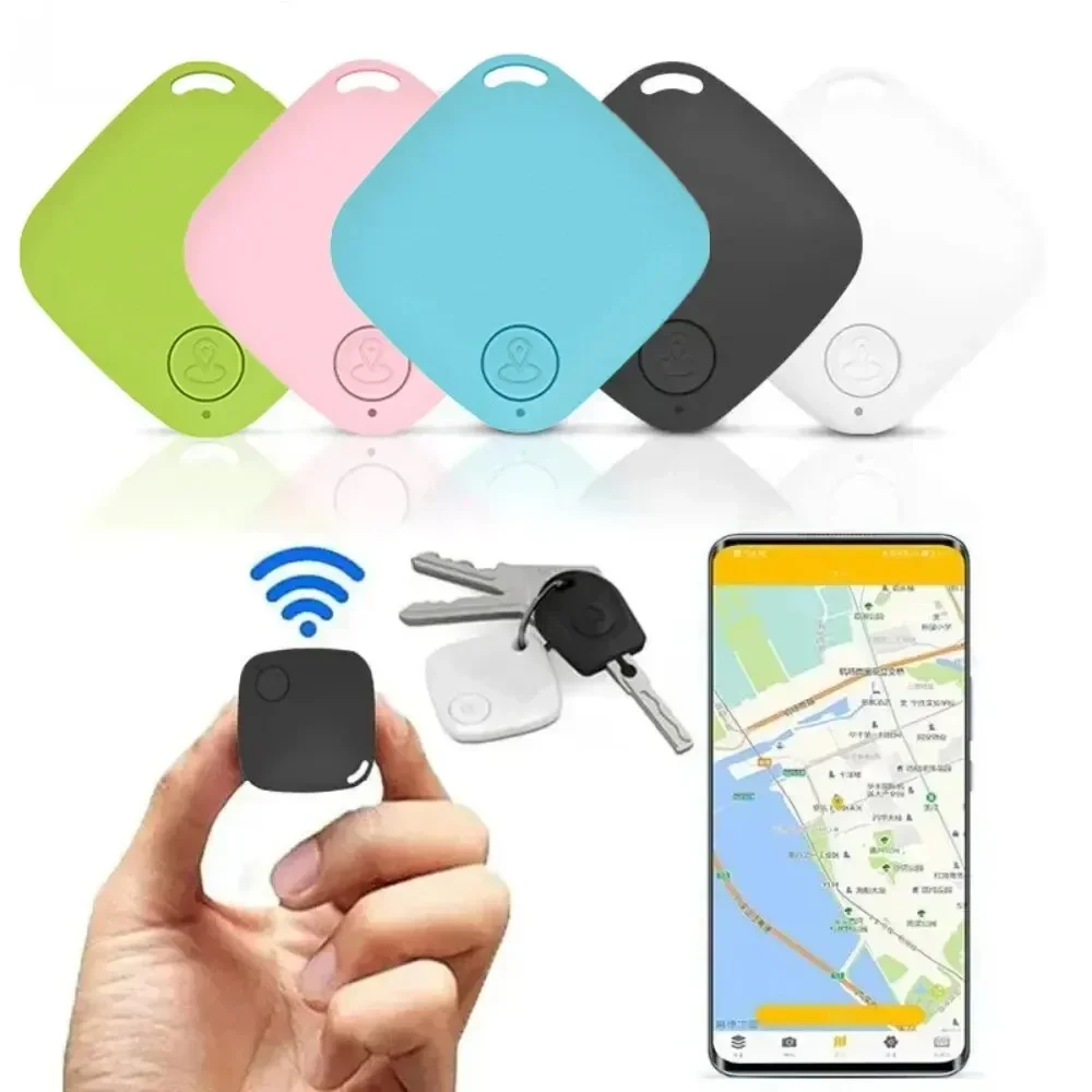 Mini Bluetooth 5.0 Tracker AntiLost Device Round Pet Kids Bag Wallet Tracking Smart Finder Locator Image