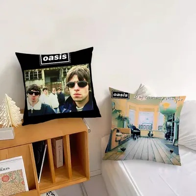 Rock Band Kissenbezug Sofa Dekorativ Home Kopfteil O-Oasiss Schlafzimmer Rückenlehne Kissen Image