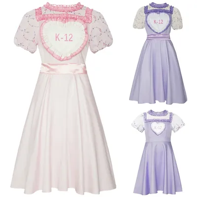 Erwachsene Kinder Angelita Cosplay Kostüm für Mädchen K-12 Cry Baby Rosa Lila Kostüm Outfit Image