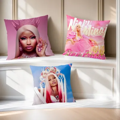 Weicher, bequemer N-Nicki-Kissenbezug für Sofa, Wohnzimmer, M-Minaj, Heimbüro, Sänger-Dekor, Schutzhüllen Image
