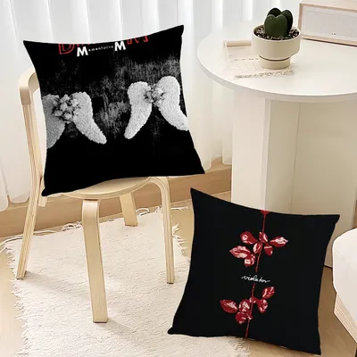 Band D-Depeche M-Mode Mement Kissenbezug Wohnzimmer Akzent Couch Rückenstütze Quadrat Lounge Erholsamer Nickerchen Begleiter Kissenbezug Image