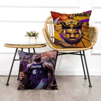 Basketballspieler L-LeBron James Kissen Anime Kissen Sofa Bett Kopf Kissenbezug Kissenbezug 45x45 cm Mode Image