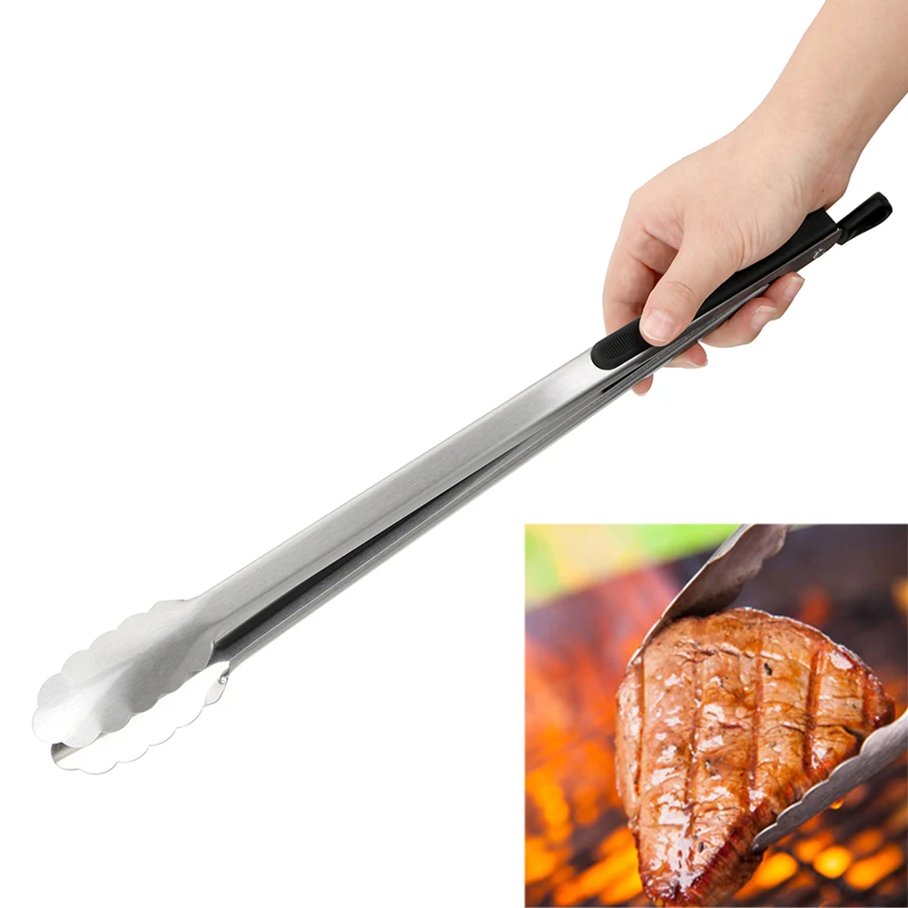 Grill zange Edelstahl Grill werkzeuge Grill Salat Lebensmittel Clip Küchengeräte Image