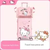 20-Zoll Hello Kitty Trolley Case Sanrio Anime Kawaii Hochwertiger modischer Koffer Mute Universalrad