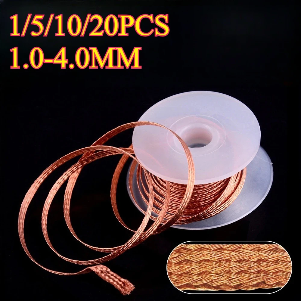 1,0-3,5 mm Schweißdrähte, Entlötgeflecht, Klebeband, Kupfer, Schweißpunkt, Lötentferner, Drahtreparaturwerkzeug zum Löten Image