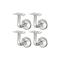 SNQ - Support Main Courante Inox 304 pour Rampe Escalier Support Mural Rampe Bois Argent (4 Pièces)