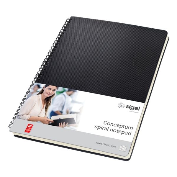 Sigel Spiral-Notizbuch »Conceptum« kariert ca. A4 Hardcover schwarz Image