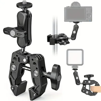 Multifunctional Crab Clamp Sports Camera Mobile Phone Photography Strong Pea Pod Metal Outdoor Expansion Universal PTZ Bracket