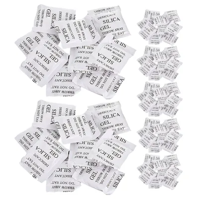 100 Pcs Silica Gel Desiccant Moisture Absorber Drying Packets Hygroscopic Agent Efficient Powder