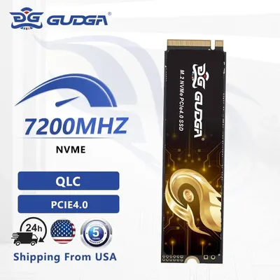 GUDGA SSD PCIe 4.0 Nvme M2 7200 mb/s 4TB 2TB 1TB Internal Solid State Drive 2280 For High End Computing Gamer Heavy Duty Works