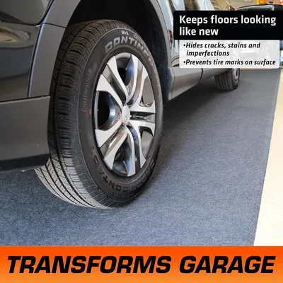 Original XL Garage Floor Mat, (22' x 8'10"), (Includes Double Sided Tape), Protects Surfaces