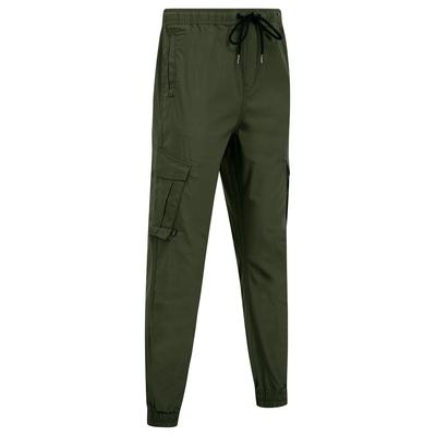 Trousers Fairbanks Stretch Cotton Blend Elastic Waist Multi-Pocket Cargo Trousers in Grape Leaf / M - Tokyo Laundry