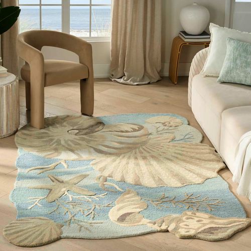 Odeta Rectangle Rug Light Blue, 7'9"" x 9'9"", Light Blue