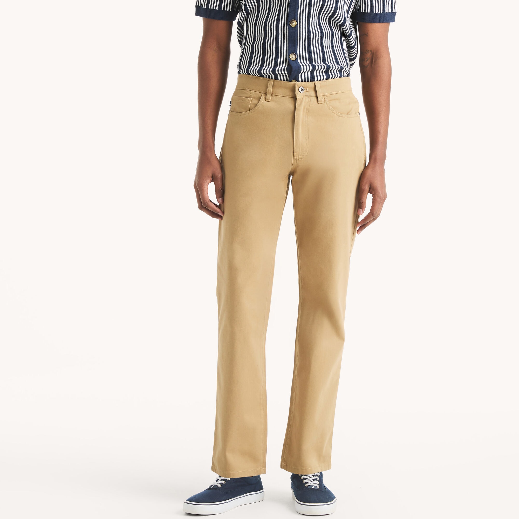 Nautica Men's Straight Fit Stretch Pant 210 (Dark Brown), 38x32