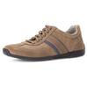 Sneaker PIUS GABOR, Herren, Gr. 7,5 (41), braun (hellbraun), Veloursleder, Lederimitat, sportlich, Schuhe, Freizeitschuh, Halbschuh, Schnürschu mit Logo, Weite G (=weit)