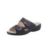 Pantolette BELVIDA, Damen, Gr. 39, blau (marine), Veloursleder, Nubukleder, Basic, Schuhe