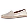 Slipper GABOR, Damen, Gr. 37, gold (goldfarben), Ziegenleder, metallic, casual, Schuhe, Schlupfschuh, Bequemschuh, Flats mit jutebezogenem Plateau