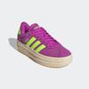 Sneaker ADIDAS SPORTSWEAR "VL COURT BOLD", Gr. 38, flash pink, lucid lemon, silber metallic, Leder, Synthetik, sportlich, Schuhe, Design auf den Spuren des adidas Gazelle Bold