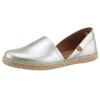 Espadrille VERBENAS "CARMEN NUCLEO METAL", Damen, Gr. 41, silber (silberfarben), Leder, metallic, klassisch, Schuhe, Slipper, Sommerschuh, Strandschuh im Metallic Look