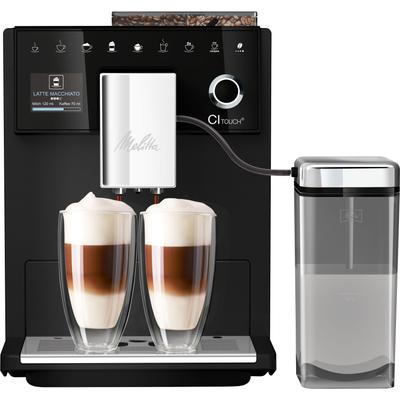 MELITTA Kaffeevollautomat "CI Touch F630-111", schwarz (frosted schwarz), B:25,5cm H:35,2cm T:47,5cm, Kaffeevollautomaten, silber, 10 Kaffeerezepte, 2-Kammern-Bohnenbehäl., One Touch Bedienung Image