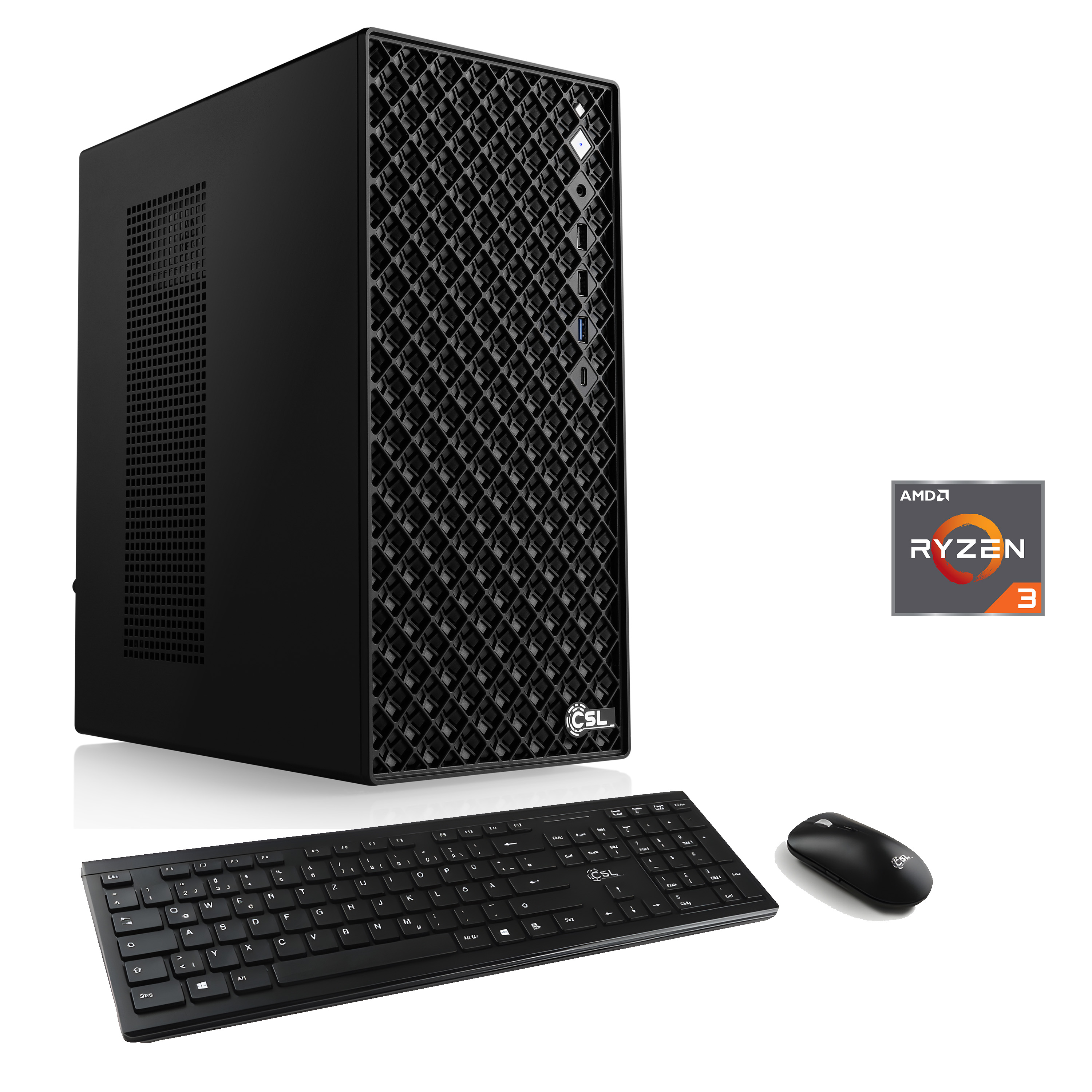 CSL PC "Mystic V24056", schwarz, Microsoft Windows 11 Home (64 Bit), 16 GB RAM 1.000 GB SSD, Desktop-PCs, PC Image