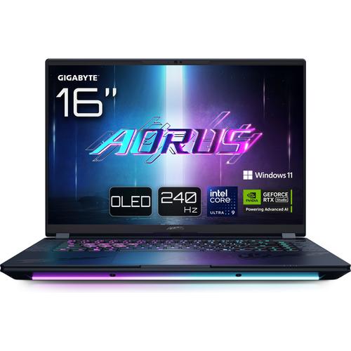 GIGABYTE Gaming-Notebook ""GIGABYTE AORUS MASTER 16 BYHC5DEE65SP(P)"", schwarz tide, 32 GB RAM 1000 GB SSD, Core Ultra 9, Windows 11, Notebooks
