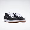 Sneaker REEBOK CLASSIC "CLUB C BULC CLN", Gr. 45,5, washedschwarz, schwarz, weiß, Leder, Synthetik, sportlich, Schuhe