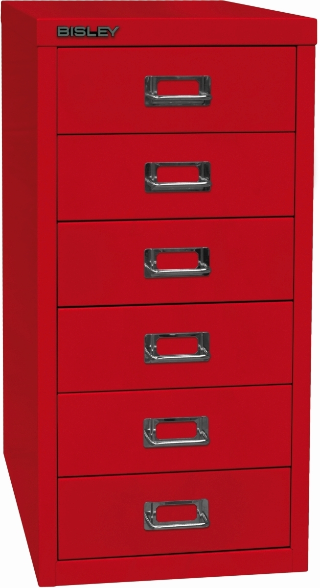 Bisley Schubladenschrank Multidrawer 29er Serie A4 6 Schübe kardinalrot Image